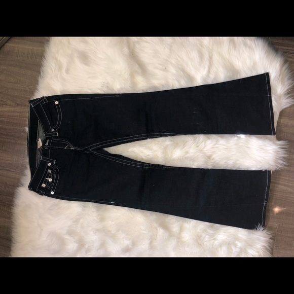 WOMEN’S TRUE RELIGION SILVER POCKET JEANS SIZE 29 - Picture 2 of 4